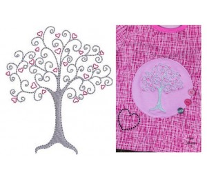 Stickdatei - Baum Herzchen Lebensbaum